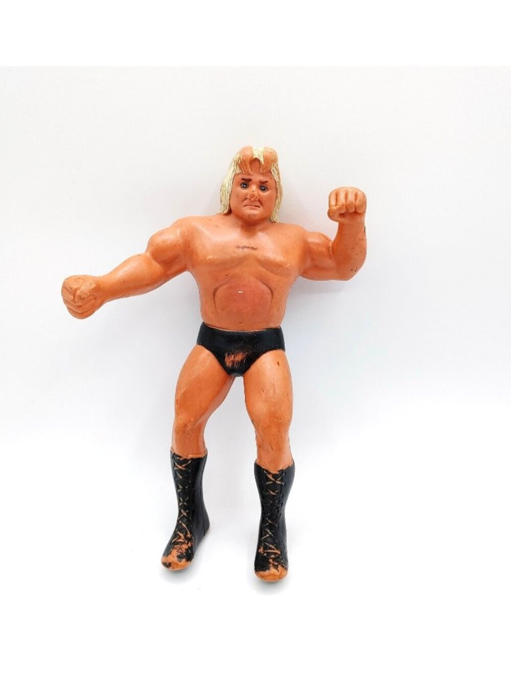 WWF LJN Greg The Hammer Valentine Button Variant Action Figure Vintage 1985